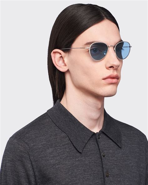 navy prada sunglasses|Navy Blue Lenses Prada Eyewear Collection sunglasses .